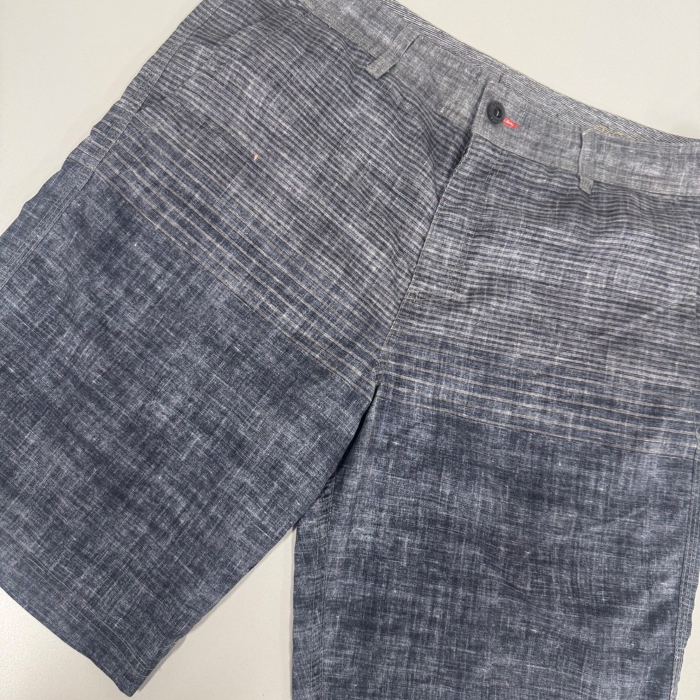 O'Neill Hybrid Shorts Mens 34 Navy Grey Hyperdry Slub Stripe Excellent Condition